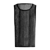 Men's Vests Workout Clothe Short Mens Summer Fashion Leisure And Pure Color Sleeveless Slim Knit Vest Hollow Cotton Shirt Top