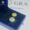 Joias de luxo em prata com rosca, banhado a ouro 18k, prata esterlina 925 Vvs Moissanite, brincos de diamante