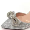 Sandals The latest INS style bow side air party high heels thin high heels silver women's shoes and bags 230727