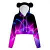 Heren Hoodies Bear Ears Cropped Sweatshirt Vrouwen Trui Sexy Mode Hoodie Sportkleding Trend 23