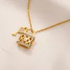 Designer Gold Pendant Stainless Steel Love Women Gifts Diamond Summer Engagement Party High Quality Jewelry New Charm Necklace