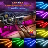 Car LED Strip Lights 4pcs 48 LED Multicolor Music Interior Atmosphere RGB SMD Mood for TV Home-USB3199