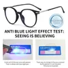 Sunglasses Eye Protection Anti-Blue Light Glasses Comfortable TR90 Blue Ray Blocking Frame Eyewear Ultralight Round Eyeglasses Men Women