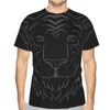 Mäns T-skjortor Dark Polyester 3D Print Tiger Animal Lover Shirt Outdoor Sports snabbtorkande kläder Casual Loose T-shirt Street Tees