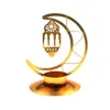 Kandelaars Smeedijzeren Houder Eid Mubarak Ramadan Decoraties Marokkaanse Maanvorm Kandelaar Home Centerpieces Drop