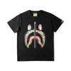 A Bathing Ape Shirt Summer New Youth Camuflagem Shark Head Printed Short SSeeved Men Women's Loose Fashion Bathing Ape T-Shirts White