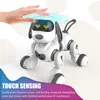 Animais RC elétricos Engraçado Robô RC Cão Eletrônico Dublê Comando de Voz Sentido de toque Música Canção para Meninos Meninas Brinquedos infantis 18011 230727