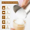 Juicers High Quality Automatic Milk Foam Machine Wholesale Stainless Steel Manual Frother 400ml