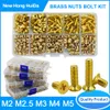 Tool Parts M2 M2.5 M3 M4 M5 Brass Countersunk Bolt Melt Insert Nuts Set Assortment Kit Knurled Thread Heat Injection Nut Screw Bolts 230727