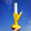 12 "engraçado banana silicone tubo de água bong shisha fumar narguilé + tigela de vidro.