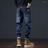 Jeans Homme Simple Loose Denim Guy Plus Size Casual Stretch Harem Grande Marque Automne