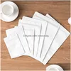 梱包バッグ100pcs/lot Kraft Zipper stand up bag closable White paper matte Window Pouch Pouch Drop Delivery Office otxyu付き食品保管用