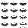 Outils de bain Accessoires 8 D Cross Mink Eyelashes Soft Real 3D Lashes False Dramatic Wispy Fake Eye Makeup Cilios Faux Cils Drop Del Dhjrt