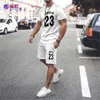 Kurtki męskie Summer Mesh Hip Hop Basketball T Shirt 23 drukowane garnitury Sportswear Shorts