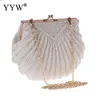 Evening Bag Wedding Purse And Handbag Elegant Party Bags Clutches White Shell Pochette Mariage Sac Femme Beaded Clutch 230727