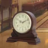 Relojes de mesa Europa Vintage Reloj digital de madera maciza para escritorio Decoración para el hogar Decoraciones Alarma