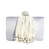 Avondtasjes Parel Tassel Clutch Luxe Satijn Met Kristallen Tas Feestportemonnee Pochette Vrouwelijke Handtas Dag