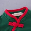 Ceketler erkek bebek tişört kızlar ceket yeşil turuncu Çin tarzı uzun kollu tshirt bebek bahar sonbahar kıyafetleri e18211 230728