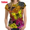 Men's T Shirts Clothes Women's Fashion O-Neck Short Sleeved Tops Casual 3D Butterfly Printed Loose Blouses Plus Size Cotton