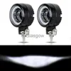 Motorradbeleuchtung 3 Zoll 20 W Motorrad LED Angel Eye Arbeitslicht Bar Spot Lampe Offroad Auto Boot LKW SUV Pickup 12 V 24 V Fahren Nebelscheinwerfer Scheinwerfer x0728