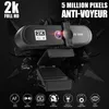 Webcam 4K Full Mini Webcam Web Camera per computer PC portatile Video live portatile con messa a fuoco automatica Microfono Treppiede R230728