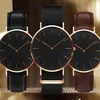 Designer Mens Watch dw Women Fashion Watches Daniel039s Black Dial Leather Strap Clock 40mm 36mm montres homme4757530245F