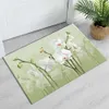 Tapis Vert Clair Floral Cuisine Long Tapis Chambre Tapis Antidérapant Plante Fleur Motif Salle De Bains Tapis Tapis Paillasson R230728