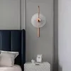 Vägglampa ljus lyxglas modern minimalistisk sovrum sovrum gång trappa atmosfär dekorativ
