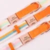 Gepersonaliseerde halsband nylon honden gesp halsbanden lederen huisdier ketting anti-verloren ID tag naam gesp voor kleine middelgrote grote honden L230620