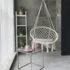 Round Hammock Swing Hanging Chair Outdoor Indoor Furniture Hammock Chair for Garden Dormitory Child Adult with Tools 1009289i