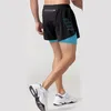 Men's Shorts Sport Shorts Men Sportswear Double-deck Training Short Pant Summer 2 In 1 Beach Homme Clothing Jogging Gym Running Shorts 230727