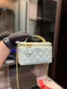 23 Designer Bag crossbody Bag Purses Designer Woman Handbag Metal Hollow Handle Vanity Box med kedjepåsar Mirror Classic quiltad GHW kosmetisk fodral axelväska
