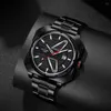 Wristwatches Top Water Ghost Fashion Men's Watch Square Tungsten Steel Automatic Calendar Dial Waterproof Business