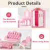 Tools Workshop Cute Kawaii Pink 10 Items/Lot Miniature Dollhouse Furniture Accessory Kids Toys Kitchen Cooking Things For Girl Gifts 230727