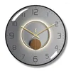 Wall Clocks Modern Design Light Shadow Clock Earth Dark Color Art Kitchen Accessories Decoracion Salon Casa Home Decor