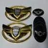7 Stück Gold Wing Auto-Emblem-Abzeichen 3D-Aufkleber für Hyundai Genesis Coupe 2011–2015 Auto-Emblems299S
