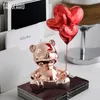 Other Event Party Supplies Home Decor Love Bear Figurine Nordic Modern Resin Animal Figurines For Interior Sculpture Statue Living Room Decoration 230727