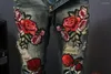 Men's Jeans Hip Hop Denim Pants Men Trousers Fashion Flower Embroidery Summer Skinny Casual Slim Fit Blue