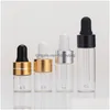 Packing Bottles Amber Mini Glass Bottle 1Ml Ambers Sample Vial Small Essential Oil With Glasses Eye Dropper Drop Delivery Office Schoo Otqep