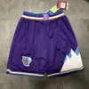 Utah''Jazz''Shorts heren Throwback Basketbalshort pocket Basketbal Jersey John 12 Stockton Karl 32 Malone