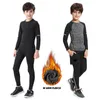 Other Sporting Goods Winter Thermal Underwear For Kids Outdoor Running Set Boy Gym Jogging Compression Tights Workout Thermal Tights Child Soccer Kit 230728