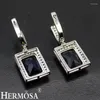 Dangle Earrings Grace Gift Royal BlueTopaz Hermosa Drop Earring 34mm Pretty Women Jewelry