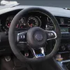 Cubierta para volante de coche cosida a mano de Alcantara para Volkswagen VW Golf 7 GTI Golf R MK7 VW Polo GTI Scirocco 2015274C