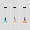 Hängslampor moderna LED -lampor Färg Glas Ljusarmaturer Kreativ design Bar Lamp Minimalistiska vardagsrum Dekorationsbelysning