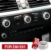 Autozubehör Innenverkleidung Emeblem Aufkleber Klimaanlage Sound Knopf Abdeckungen Dekor für BMW 5er E61 E60303L