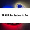 145 x 56 mm LED 배지 화이트 블루 레드 4D LED 로고 조명 후면 엠블럼 기호 2312