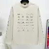 Herren-Mania-Allover-Pullover aus schwarzem und weißem Strick, langärmeliger Pullover, klassisches Designer-Männer- und Damen-Mode-Sweatshirt für Frühling und Herbst, langärmeliges T-Shirt