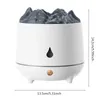 Humidificateur de volcan d'aromathérapie créatif de 400 ml avec veilleuse à flamme - Parfait pour la maison, le yoga et le bureau !