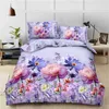 Bedding sets Blue 3D Rose Set King Size Flower Comforter Duvet Cover Romantic Wedding Decor Bed Linen Bedclothes Sheet Pillowcase 230727