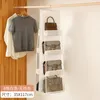 Caixas de armazenamento 6/8Grid Bolsa de mão pendurada organizadora para armário guarda-roupa respirável bolsas transparentes